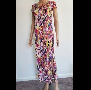 Maxi Floral Gown  With Side Slit 🌴